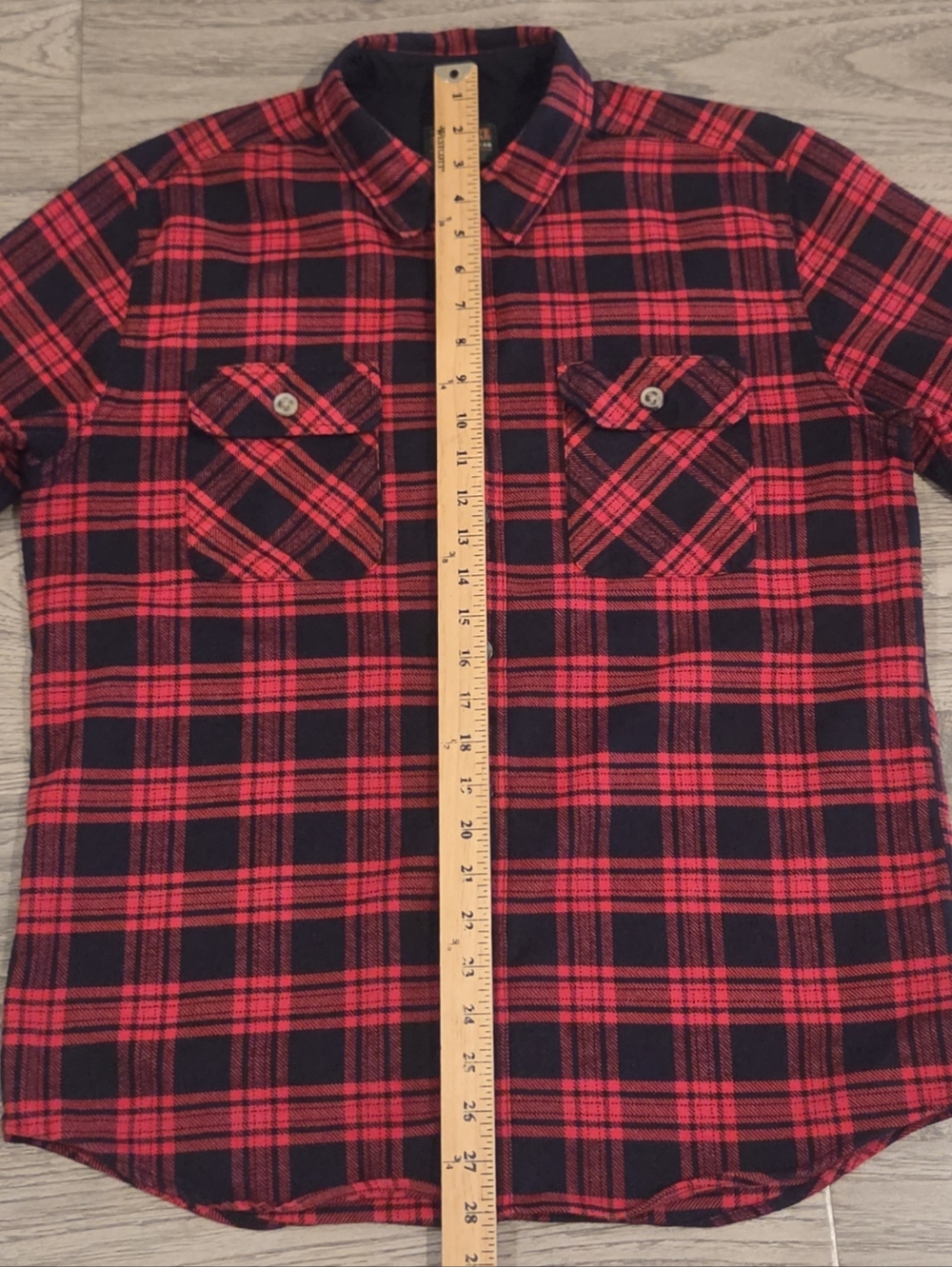 Tecovas Ranchwear Button-Down Flannel Shirt - Red & Black Plaid - Size Medium - Picture 10 of 10
